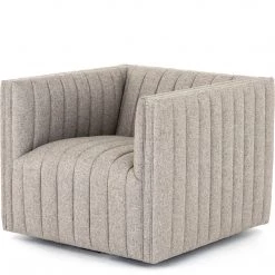 FOUR HANDS Living Room AUGUSTINE CHANNEL TUFTED SWIVEL CHAIR
