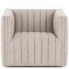 FOUR HANDS Living Room AUGUSTINE CHANNEL TUFTED SWIVEL CHAIR