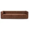FOUR HANDS AUGUSTINE CHANNEL TUFTED SOFA: AUBURN VELVET