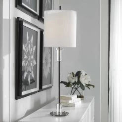 UTTERMOST AURELIA CRYSTAL & STEEL BUFFET LAMP Lighting