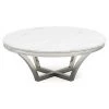NUEVO AURORA POLISHED STEEL + MARBLE COFFEE TABLE