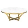 NUEVO AURORA MARBLE + BRUSHED GOLD COFFEE TABLE Living Room