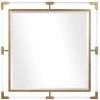 UTTERMOST BALKAN ACRYLIC SQUARE MIRROR: GOLD