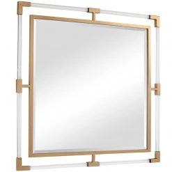 UTTERMOST BALKAN ACRYLIC SQUARE MIRROR: GOLD