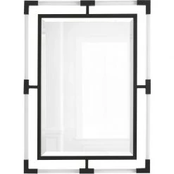 UTTERMOST BALKAN ACRYLIC MIRROR: BLACK