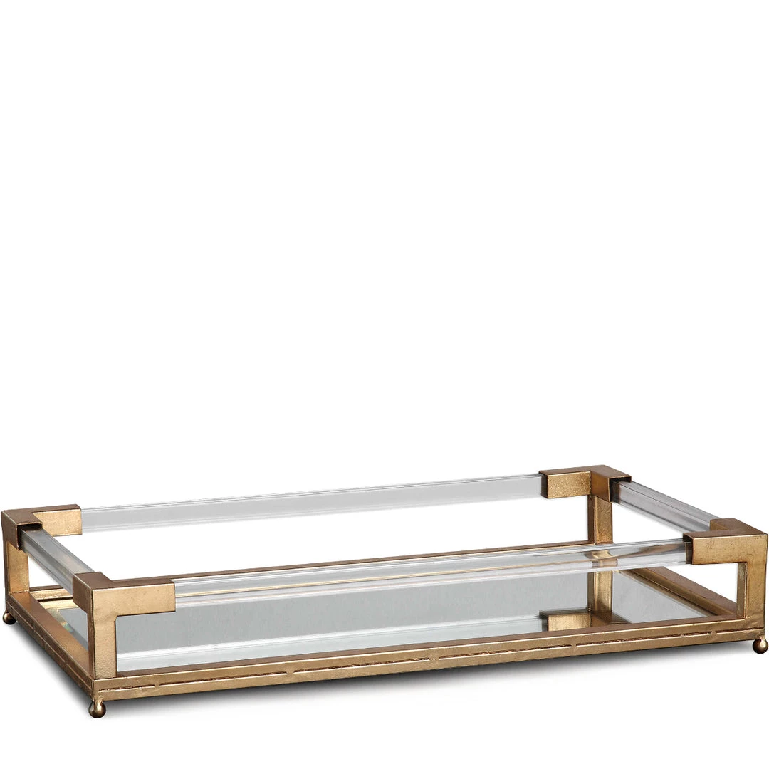 UTTERMOST BALKAN MIRRORED SERVING TRAY: GOLD Accessories 1 UTTERMOST BALKAN MIRRORED SERVING TRAY: GOLD Accessories