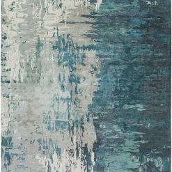 SURYA DIBA WOOL RUG: TEAL