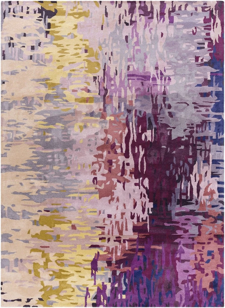 SURYA DIBA WOOL RUG: PURPLE 1 SURYA DIBA WOOL RUG: PURPLE