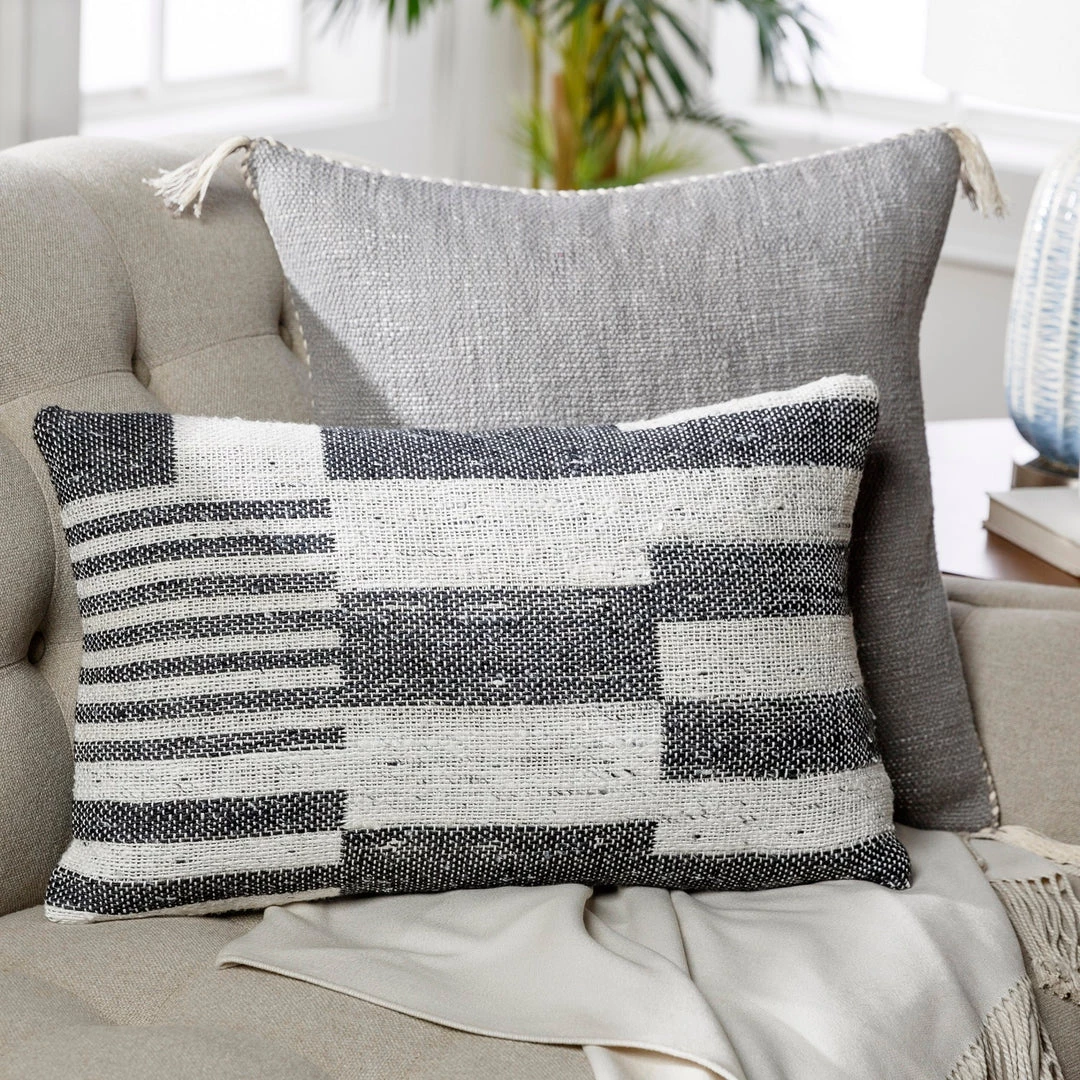 SURYA Pillows + Decor BANDED STRIPES ASHTON PILLOW 3 SURYA Pillows + Decor BANDED STRIPES ASHTON PILLOW