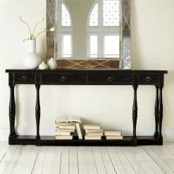 HOOKER Furniture BARLOW CONSOLE: HAND-RUBBED BLACK