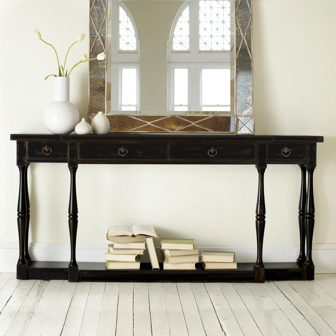 HOOKER Furniture BARLOW CONSOLE: HAND-RUBBED BLACK 2 HOOKER Furniture BARLOW CONSOLE: HAND-RUBBED BLACK