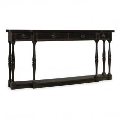 HOOKER Furniture BARLOW CONSOLE: HAND-RUBBED BLACK