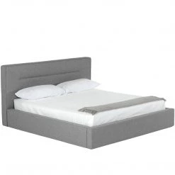 VIG Bedroom BASEL GREY UPHOLSTERED PLATFORM BED 7 VIG Bedroom BASEL GREY UPHOLSTERED PLATFORM BED