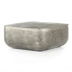 FOUR HANDS BASIL SQUARE COFFEE TABLE: ANTIQUE NICKEL
