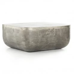 FOUR HANDS BASIL SQUARE COFFEE TABLE: ANTIQUE NICKEL