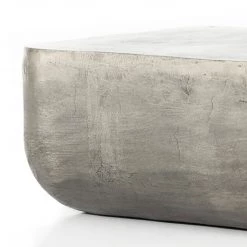 FOUR HANDS BASIL SQUARE COFFEE TABLE: ANTIQUE NICKEL