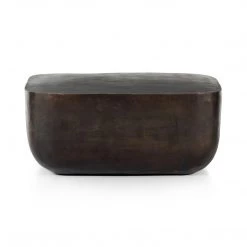 FOUR HANDS BASIL SQUARE COFFEE TABLE: ANTIQUE RUST