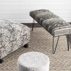 SURYA KHULNA BENCH: WASHED BLACK Living Room