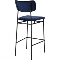 MOES Furniture BAUER NAVY VELVET BARSTOOL 13 MOES Furniture BAUER NAVY VELVET BARSTOOL