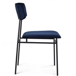 MOES BAUER NAVY VELVET DINING CHAIR | SET OF 2