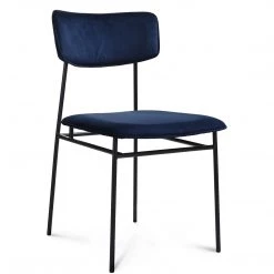 MOES BAUER NAVY VELVET DINING CHAIR | SET OF 2