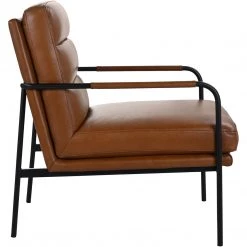 MOES BAUER CHESTNUT LEATHER ARM CHAIR