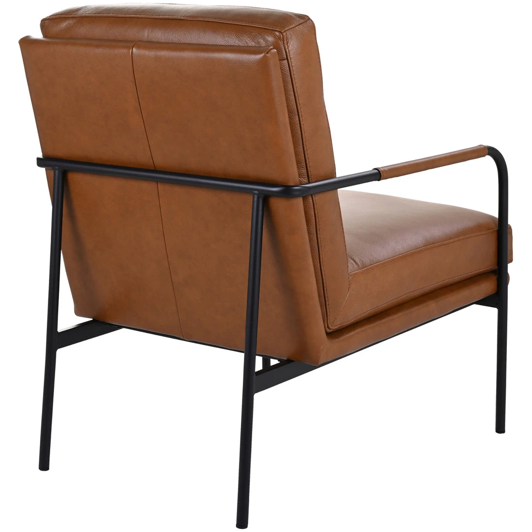 MOES BAUER CHESTNUT LEATHER ARM CHAIR 3 MOES BAUER CHESTNUT LEATHER ARM CHAIR