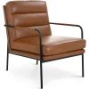 MOES BAUER CHESTNUT LEATHER ARM CHAIR