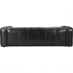 MOES BAUHAUS VINTAGE BLACK LEATHER SOFA Living Room
