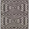 SURYA Rug TOBEY WOOL + COTTON TEXTURED FLATWEAVE: BLACK