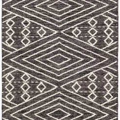 SURYA Rug TOBEY WOOL + COTTON TEXTURED FLATWEAVE: BLACK