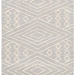 SURYA TOBEY WOOL + COTTON TEXTURED FLATWEAVE: GRAY Rug