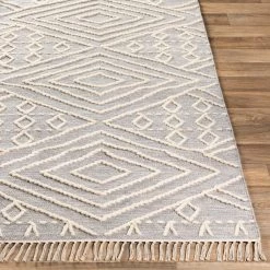 SURYA TOBEY WOOL + COTTON TEXTURED FLATWEAVE: GRAY Rug 9 SURYA TOBEY WOOL + COTTON TEXTURED FLATWEAVE: GRAY Rug