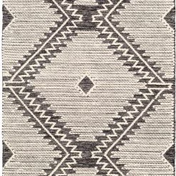 SURYA SIMI WOOL + COTTON TEXTURED FLATWEAVE: CHARCOAL Rug
