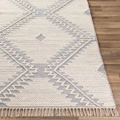 SURYA SIMI WOOL + COTTON TEXTURED FLATWEAVE: GRAY Rug 9 SURYA SIMI WOOL + COTTON TEXTURED FLATWEAVE: GRAY Rug