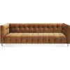 TOV Living Room BEATRICE TUFTED VELVET SOFA + LUCITE LEGS