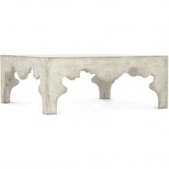 HOOKER Furniture BELGIAN WHITE LINEN TEXTURED COFFEE TABLE