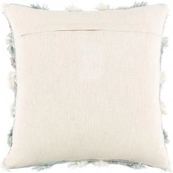 SURYA BELU FRINGE PILLOW: GLACIER BLUE Pillows + Decor