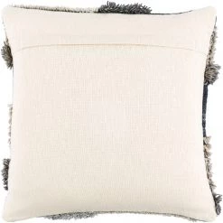 SURYA BELU FRINGE PILLOW: SANDSTONE & INK BLUE Pillows + Decor