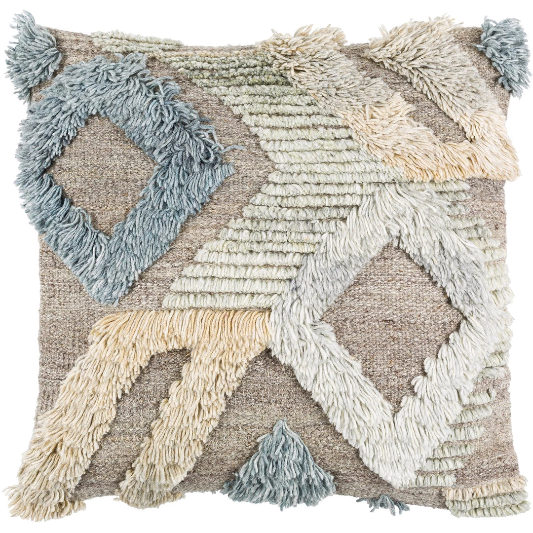 SURYA BELU SAND & SEA FRINGE PILLOW Pillows + Decor 1 SURYA BELU SAND & SEA FRINGE PILLOW Pillows + Decor