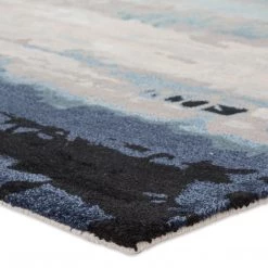 JAIPUR BENA WOOL + VISCOSE RUG: NAVY, TEAL