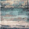 JAIPUR BENA WOOL + VISCOSE RUG: NAVY, TEAL