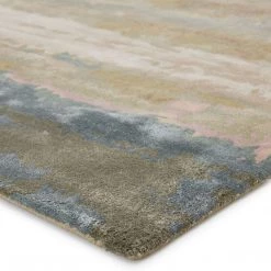 JAIPUR BENA WOOL + VISCOSE RUG: SAGE, OLIVE