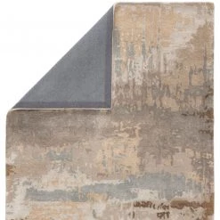 JAIPUR BENA WOOL + VISCOSE RUG: SAND, STONE