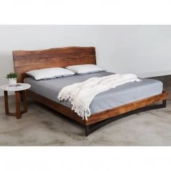 MOES BENT ACACIA LIVE EDGE BED