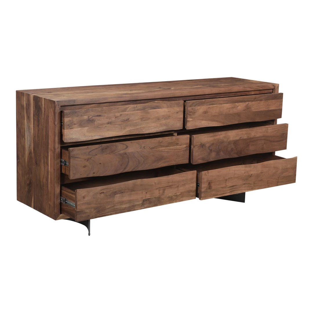 MOES BENT SMOKED ACACIA WOOD DRESSER 3 MOES BENT SMOKED ACACIA WOOD DRESSER