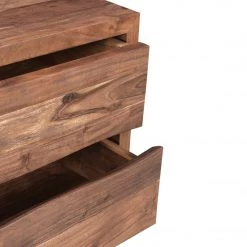 MOES BENT SMOKED ACACIA WOOD NIGHTSTAND Furniture