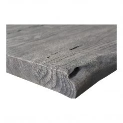 MOES Furniture BENT IRON WEATHERED GREY LIVE-EDGE DINING TABLE