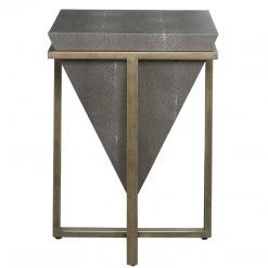 UTTERMOST BERTRAND FAUX SHAGREEN END TABLE
