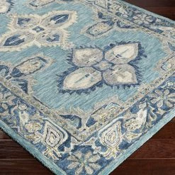 SURYA CLARA WOOL RUG: DENIM